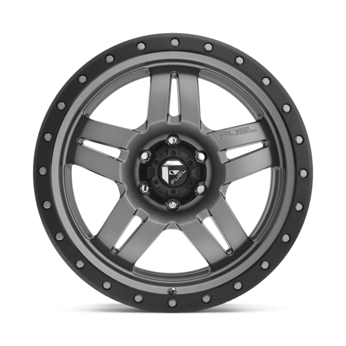 Fuel D558 Anza Matte Gunmetal Black Bead Ring 1-Piece Wheels