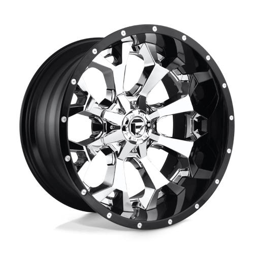 Fuel D246 Assault Chrome Plated Gloss Black Lip 2-Piece Wheels