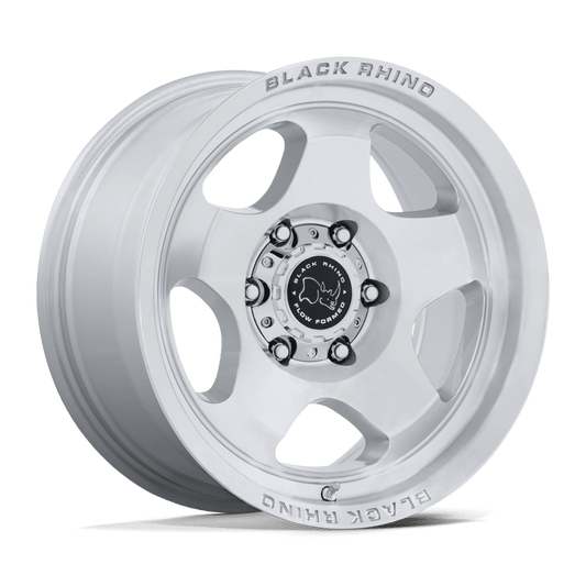 Black Rhino BR031 Sol Gloss Silver with Machined Face Wheels, Flow Formed, Aluminum