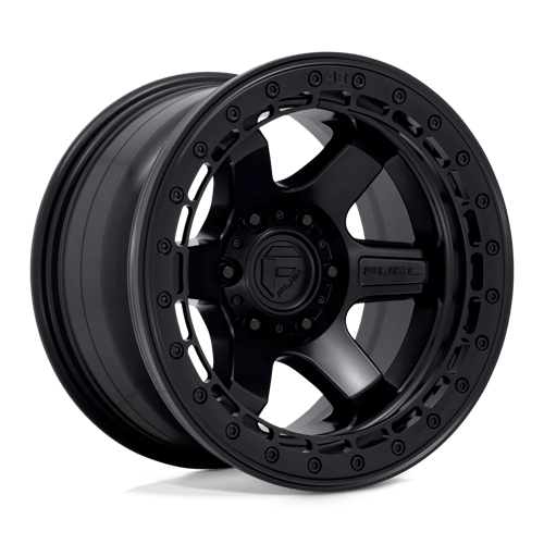 Fuel D122 Block Beadlock Matte Black With Matte Black Ring 1-Piece Wheels