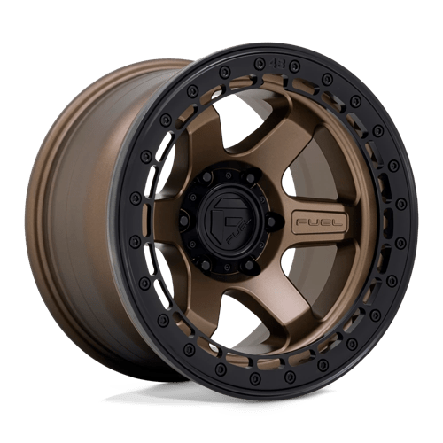 Fuel D124 Block Beadlock Matte Bronze With Matte Black Ring 1-Piece Wheels