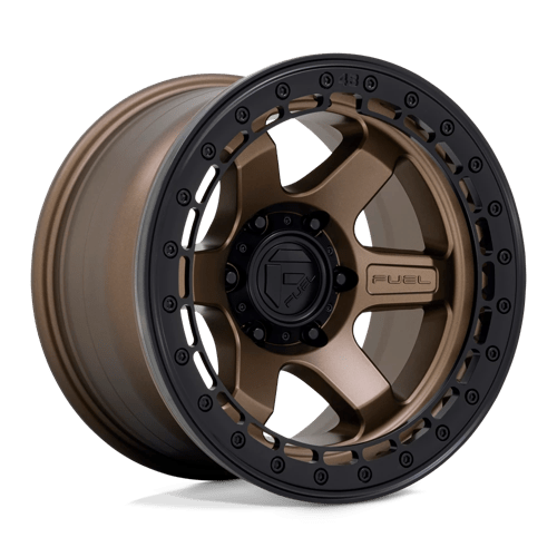 Fuel D124 Block Beadlock Matte Bronze With Matte Black Ring 1-Piece Wheels