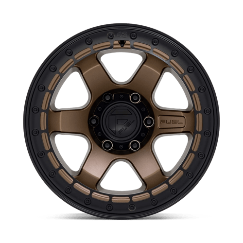 Fuel D124 Block Beadlock Matte Bronze With Matte Black Ring 1-Piece Wheels