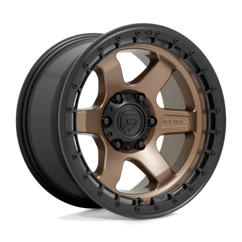 Fuel D751 Block Matte Bronze With Black Ring 1-Piece Wheels