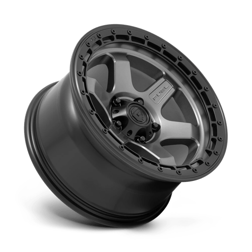 Fuel D752 Block Matte Gunmetal With Black Ring 1-Piece Wheels