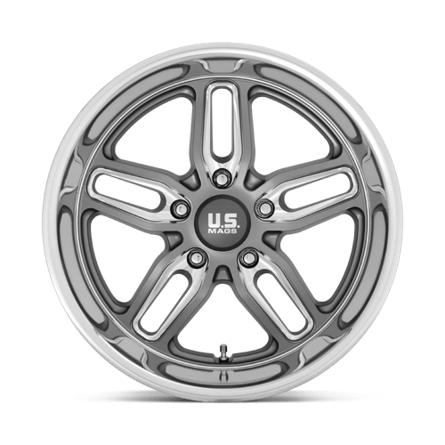 US Mags U129 Cten Matte Gunmetal Milled 1-Piece Wheels