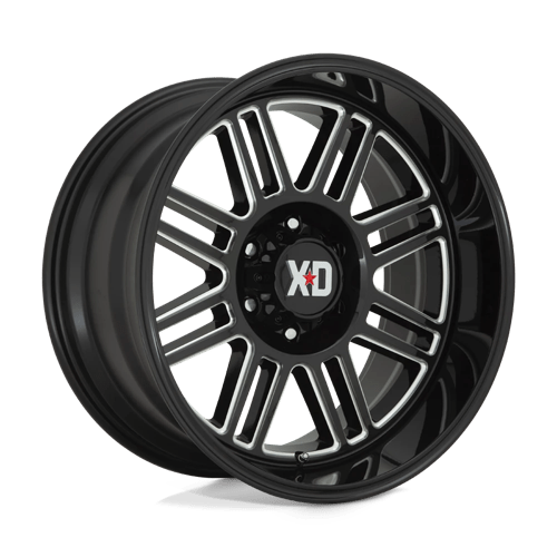 KMC XD850 Cage Gloss Black Milled Wheels