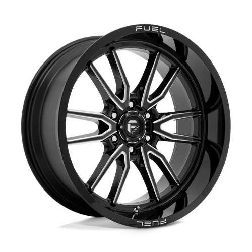 Fuel D761 Clash Gloss Black Milled 1-Piece Wheels