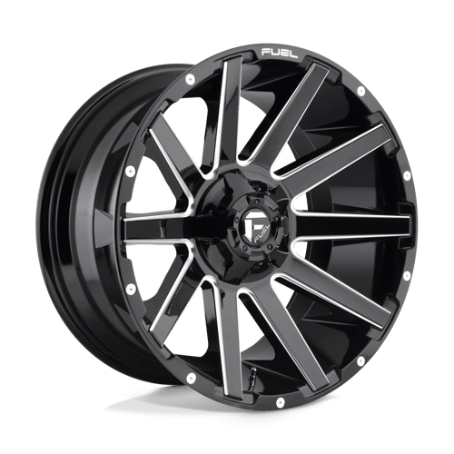 Fuel D615 Contra Gloss Black Milled 1-Piece Wheels