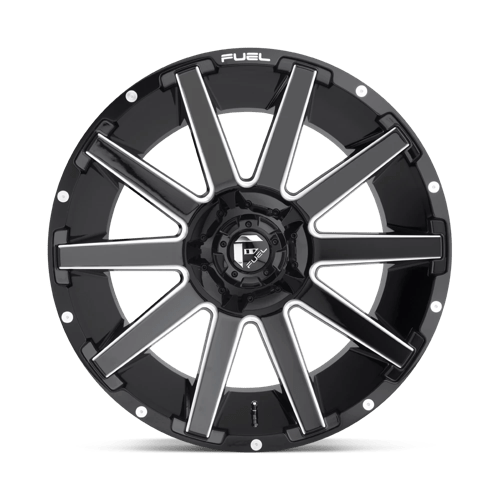 Fuel D615 Contra Gloss Black Milled 1-Piece Wheels