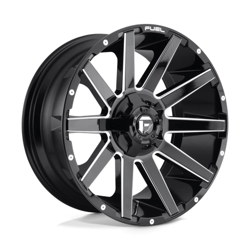 Fuel D615 Contra Gloss Black Milled 1-Piece Wheels