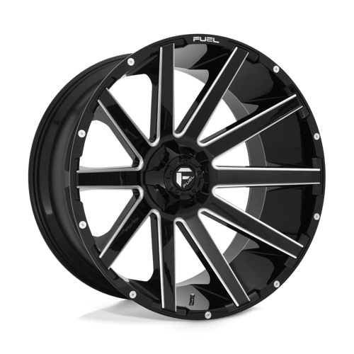 Fuel D615 Contra Gloss Black Milled 1-Piece Wheels