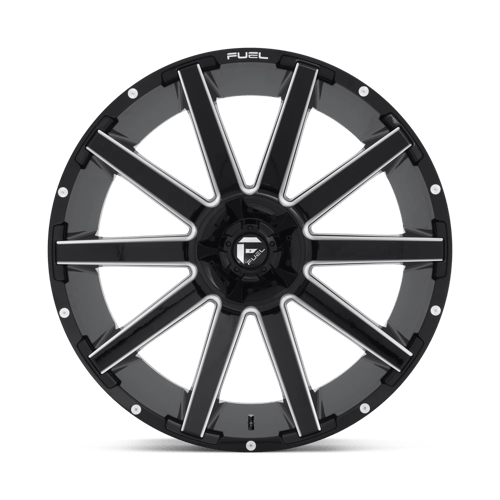 Fuel D615 Contra Gloss Black Milled 1-Piece Wheels