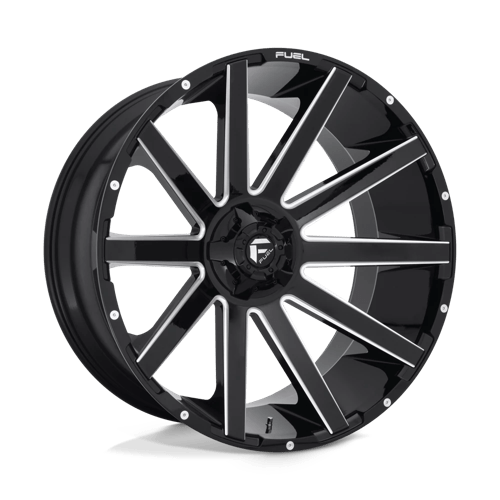 Fuel D615 Contra Gloss Black Milled 1-Piece Wheels