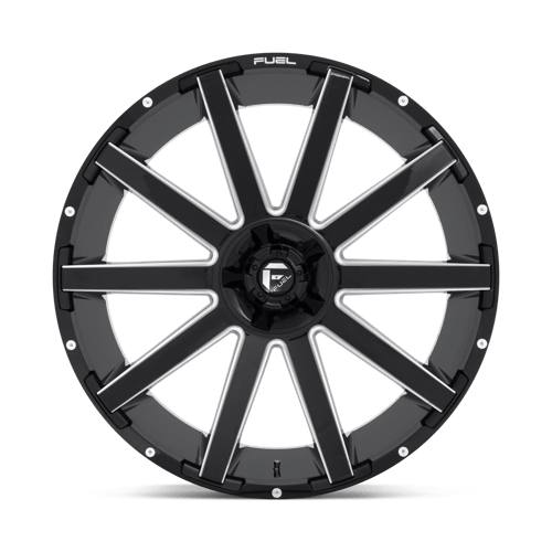 Fuel D615 Contra Gloss Black Milled 1-Piece Wheels