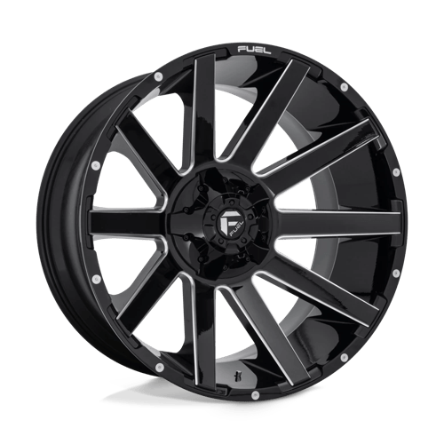 Fuel D615 Contra Gloss Black Milled 1-Piece Wheels