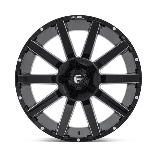 Fuel D615 Contra Gloss Black Milled 1-Piece Wheels