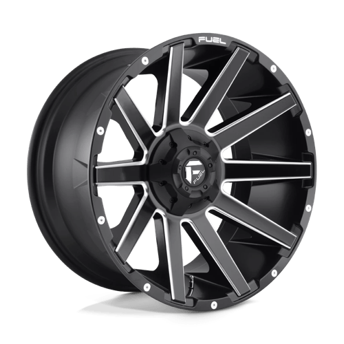 Fuel D616 Contra Matte Black Milled 1-Piece Wheels