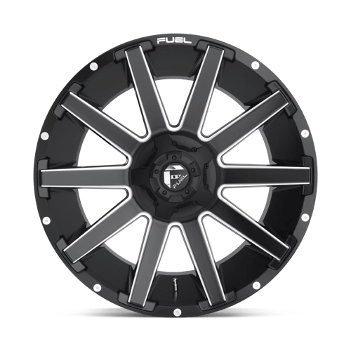 Fuel D616 Contra Matte Black Milled 1-Piece Wheels