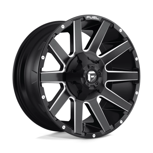 Fuel D616 Contra Matte Black Milled 1-Piece Wheels