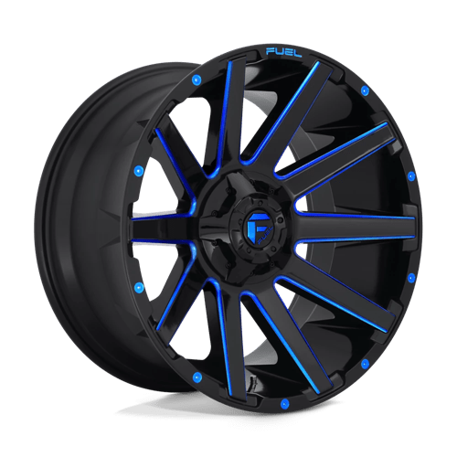 Fuel D644 Contra Gloss Black Blue Tinted Clear 1-Piece Wheels