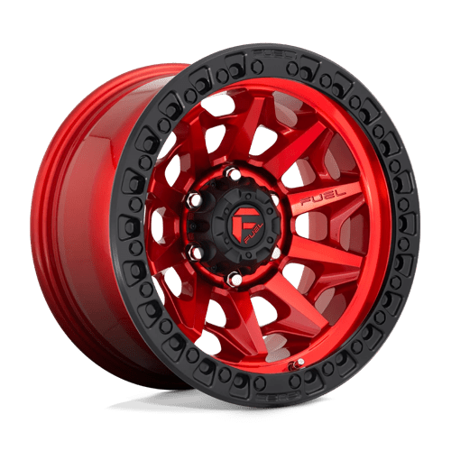 Fuel D695 Covert Candy Red Black Bead Ring 1-Piece Wheels