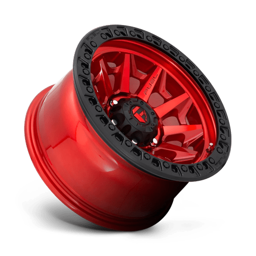 Fuel D695 Covert Candy Red Black Bead Ring 1-Piece Wheels