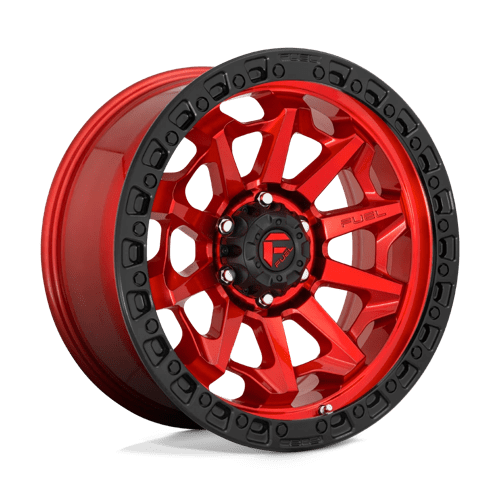 Fuel D695 Covert Candy Red Black Bead Ring 1-Piece Wheels