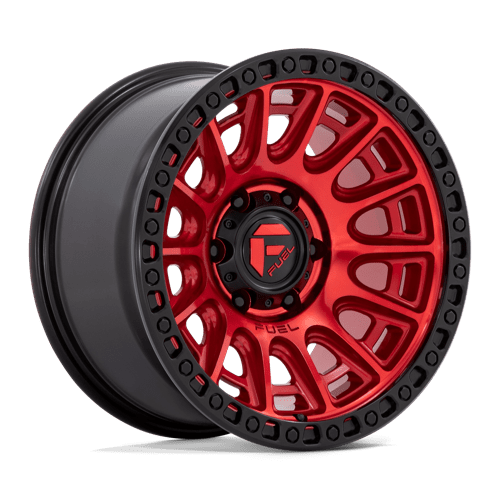 Fuel D834 Cycle Candy Red With Black Ring 1-Piece Wheels