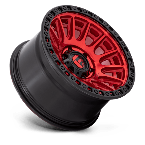 Fuel D834 Cycle Candy Red With Black Ring 1-Piece Wheels