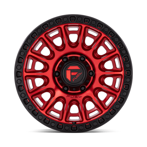 Fuel D834 Cycle Candy Red With Black Ring 1-Piece Wheels