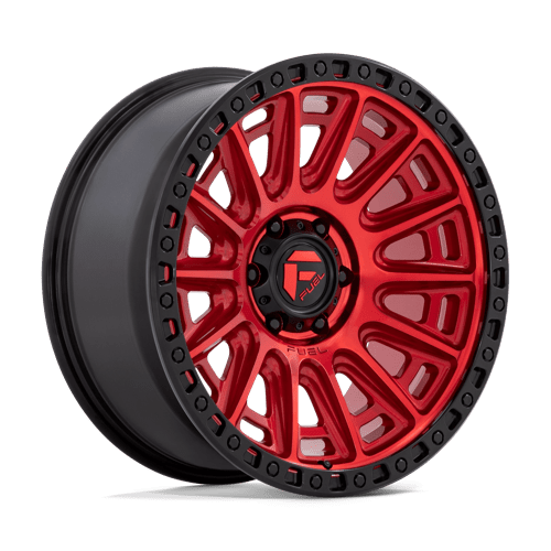 Fuel D834 Cycle Candy Red With Black Ring 1-Piece Wheels