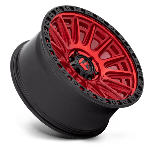 Fuel D834 Cycle Candy Red With Black Ring 1-Piece Wheels