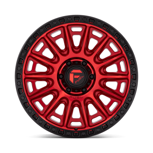 Fuel D834 Cycle Candy Red With Black Ring 1-Piece Wheels