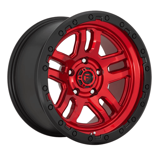 Fuel D732 Ammo Candy Red Black Bead Ring 1-Piece Wheels