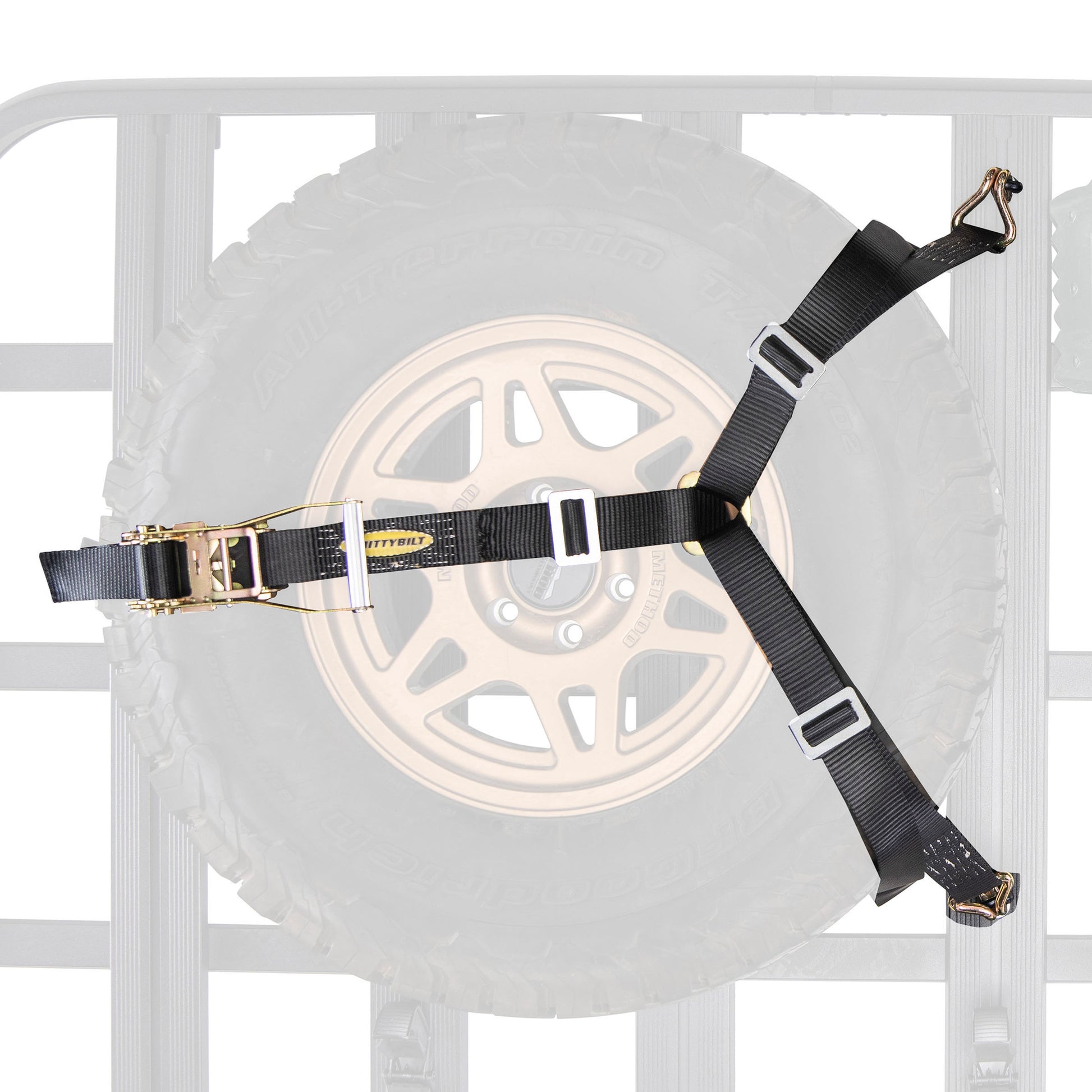 Smittybilt Universal Defender Platform 3-Way Tire Strap, DP802