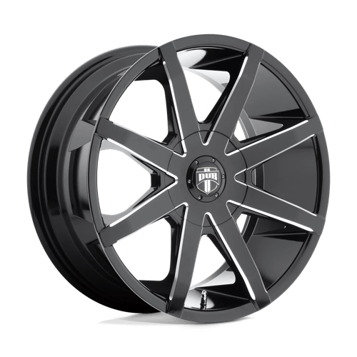 DUB S109 Push Gloss Black Milled 1-Piece Wheels