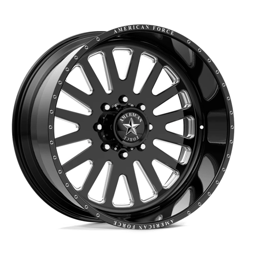 American Force AFW F20 Atom SS Gloss Black Machined Wheels