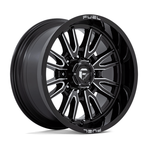 Fuel D761 Clash Gloss Black Milled 1-Piece Wheels