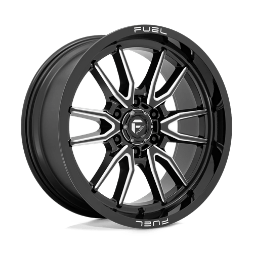 Fuel D761 Clash Gloss Black Milled 1-Piece Wheels