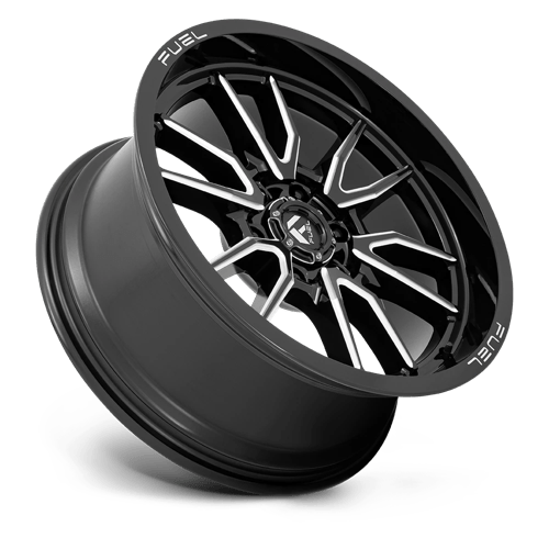 Fuel D761 Clash Gloss Black Milled 1-Piece Wheels