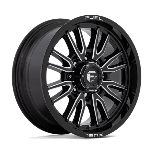 Fuel D761 Clash Gloss Black Milled 1-Piece Wheels