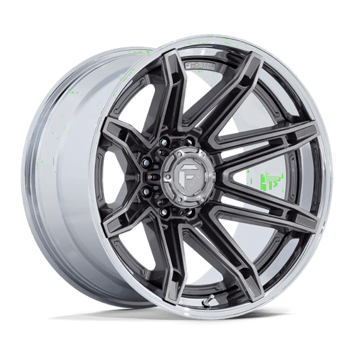 Fuel Off-Road Brawl FC401 Brushed Platinum &#038; Chrome Lip Rims