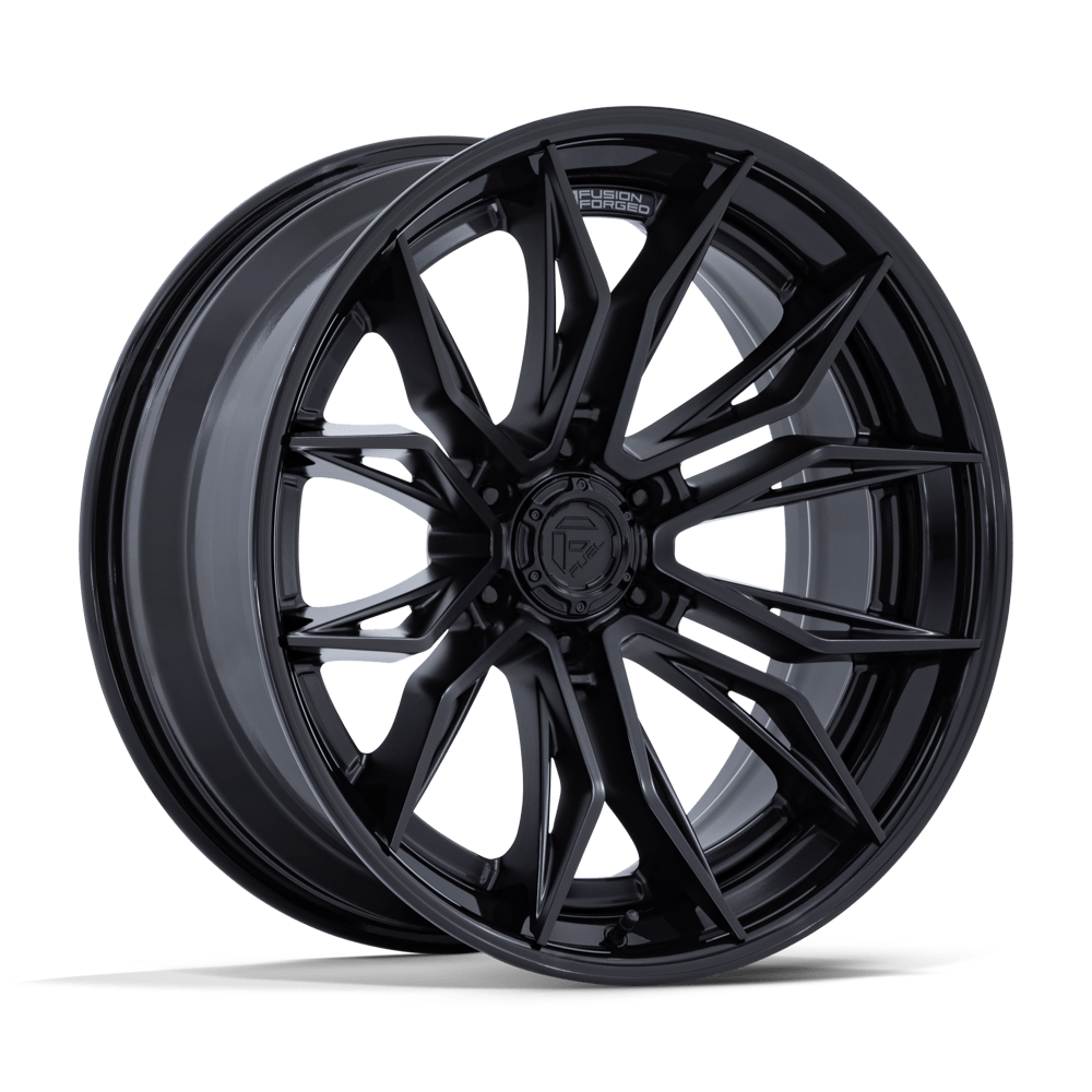 Fuel Off-Road FC404 Mutiny Matte Black with Gloss Black Lip Wheels, Fusion Forged