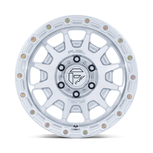 Fuel Off-Road FC884 Fortress Gloss Silver with Machined Face Wheels, Cast Aluminum