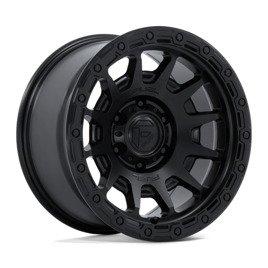 Fuel Off-Road FC884 Fortress Matte Black with Gloss Black Lip Wheels, Cast Aluminum