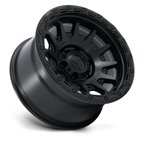 Fuel Off-Road FC884 Fortress Matte Black with Gloss Black Lip Wheels, Cast Aluminum