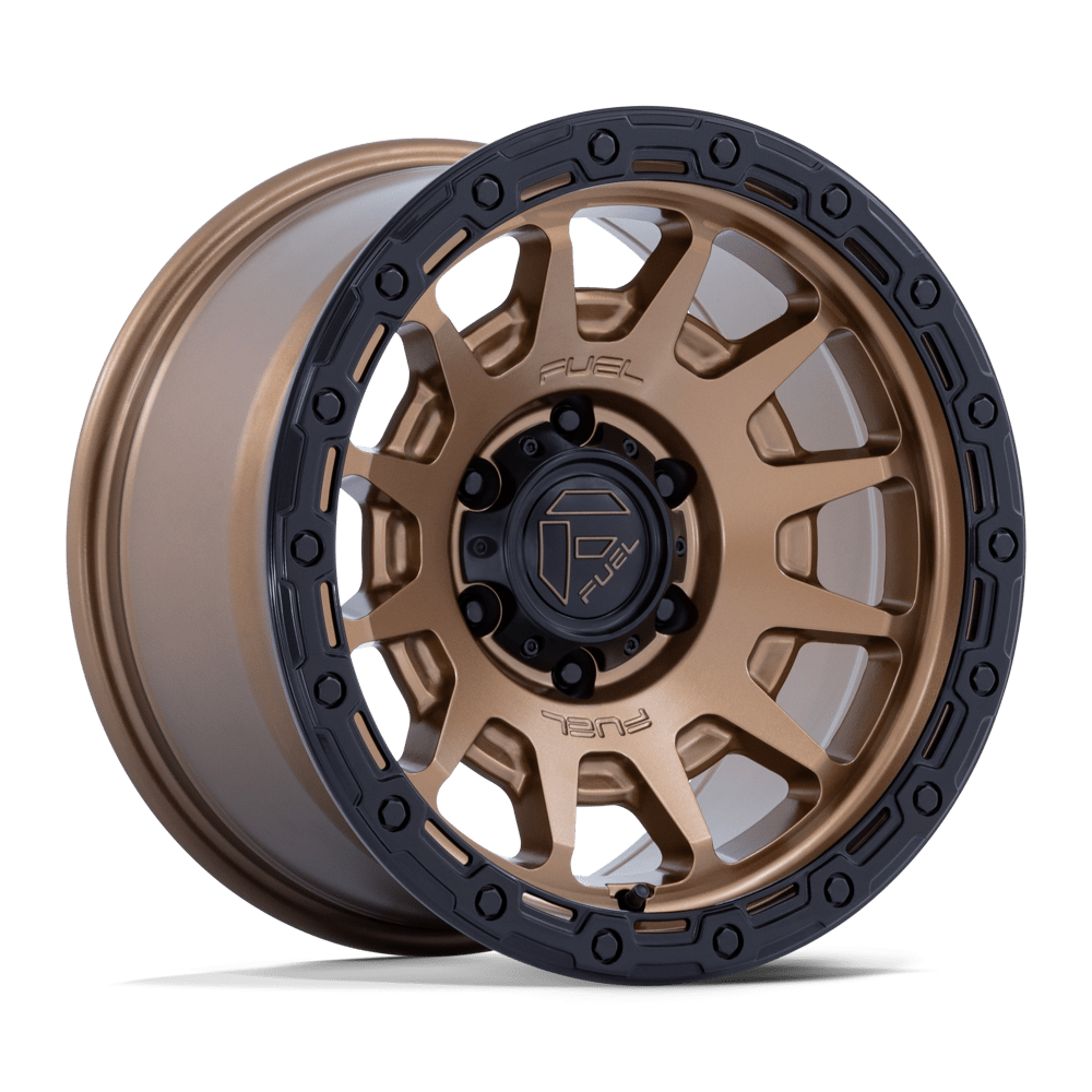 Fuel Off-Road FC884 Fortress Matte Bronze with Gloss Black Lip Wheels, Cast Aluminum