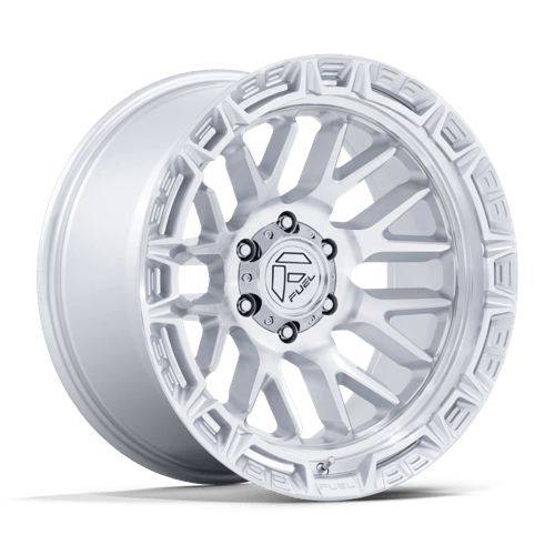 Fuel Off-Road FC890 Rail Gloss Silver with Machined Face Wheels, Cast Aluminum