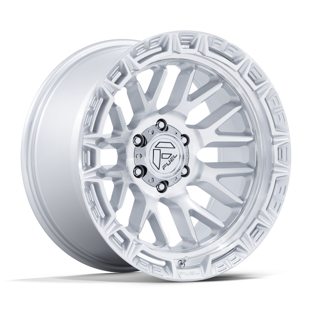 Fuel Off-Road FC890 Rail Gloss Silver with Machined Face Wheels, Cast Aluminum